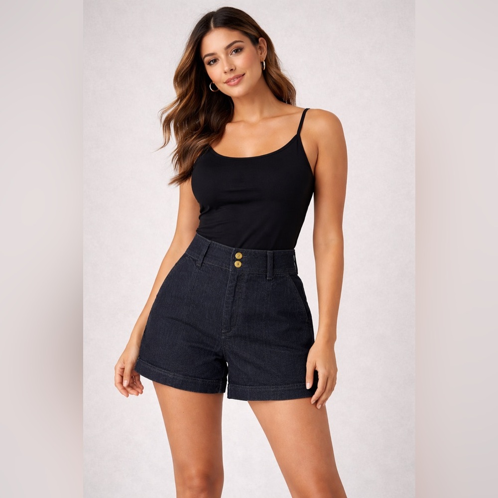 INC International Concepts Dark Blue Denim Shorts